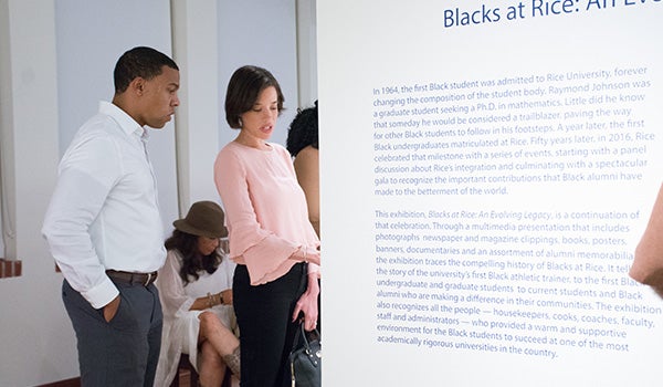 History of Blacks at Rice exhibit