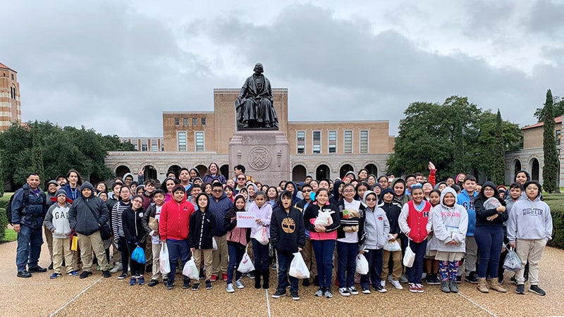Moreno students became college students for a day at Rice University.