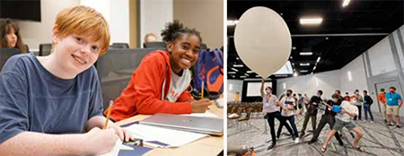 CAMPS FULL OF INSIGHTS: Students learn the fine art of writing while others take to the air through the Aerospace and Aviation Academy camp.