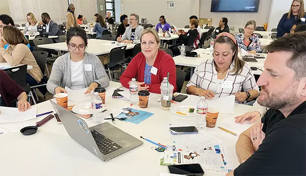 Teachers at the conference learned that math needs to be experienced and not explained.