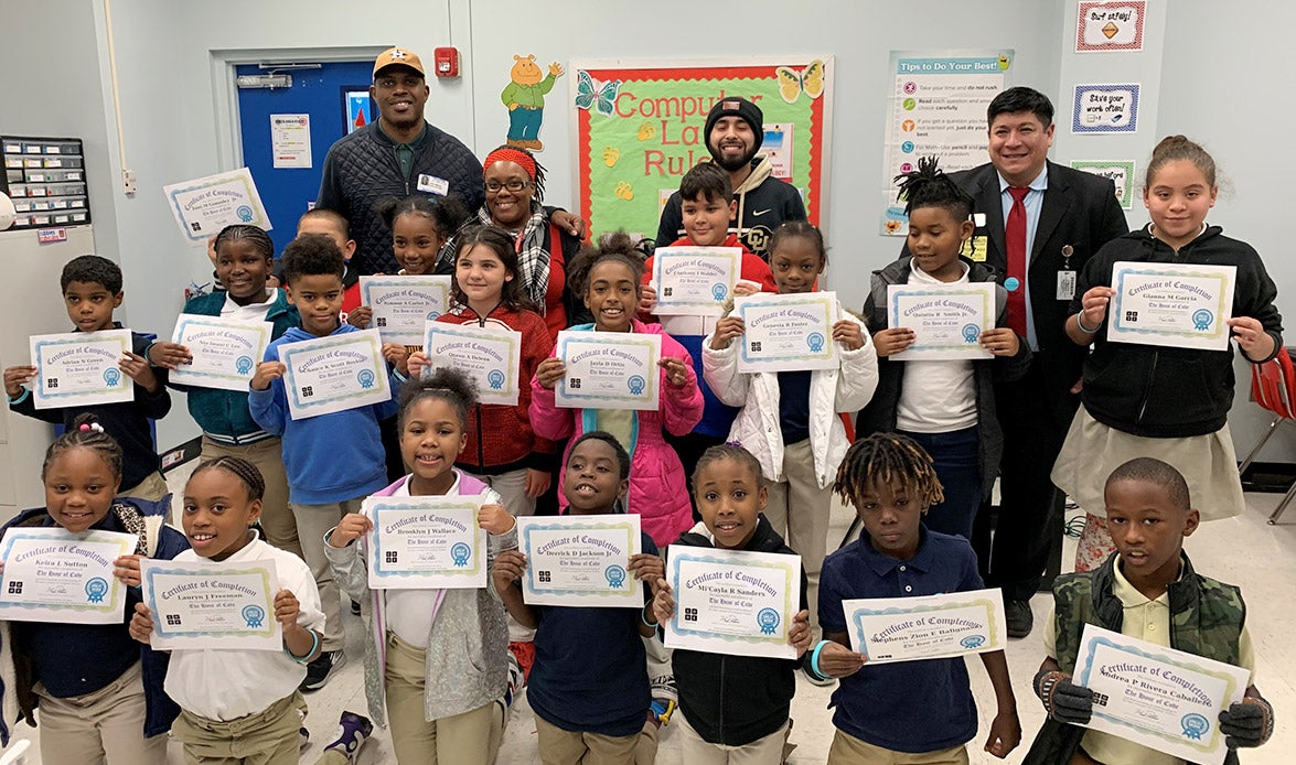 Students at Burrus Elementary