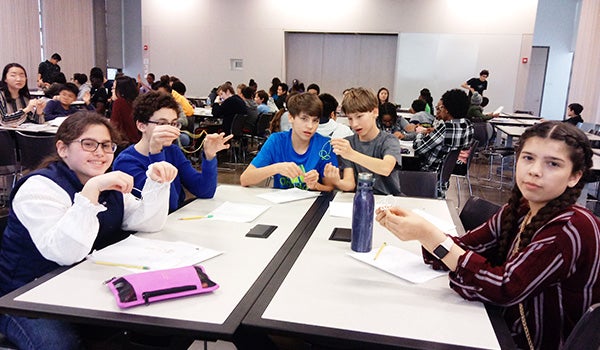 Middle school students explore the theory of knots