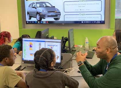 Instructor Michael Johnson introduces students to Machine Learning for Kids activities.