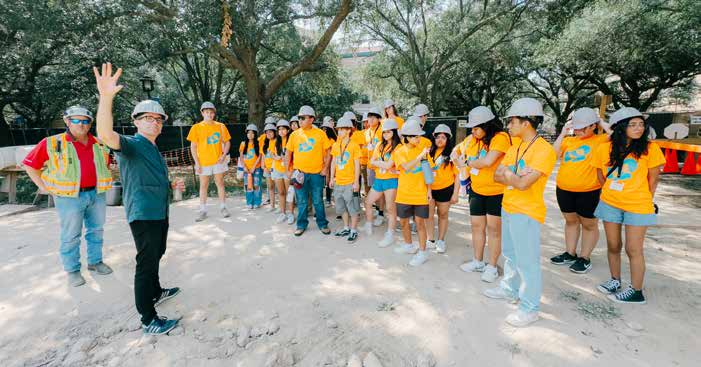 Students visit construction sites and take building tours as a way to understand the architectural profession.