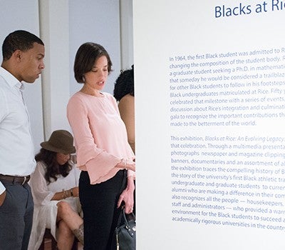 History of Blacks at Rice exhibit